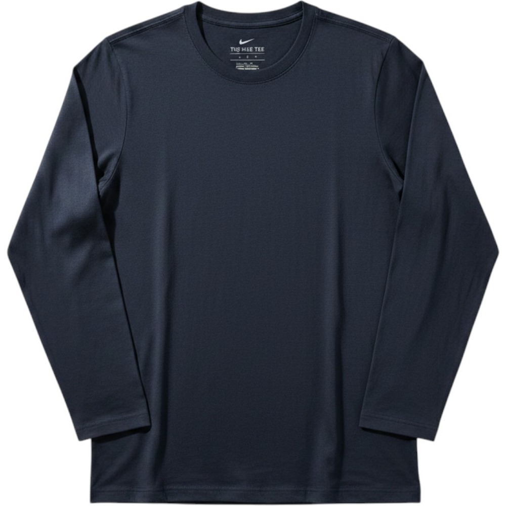 Nike Womens Sportswear Lifestyle T-Shirt Navy Blue Long Sleeve Medium
